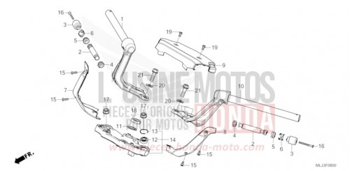 HANDLE PIPE/TOP BRIDGE GL1800DAP de 2023